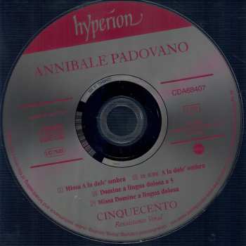 CD Annibale Padovano: Missa A La Dolc'Ombra & Missa A Lingua Dolosa 621122