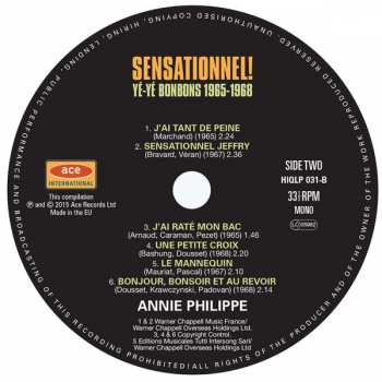 LP Annie Philippe: Sensationnel! • Yé-Yé Bonbons 1965-1968 CLR 58546