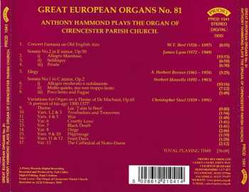 CD Anthony Hammond: Great European Organs No. 81 392073