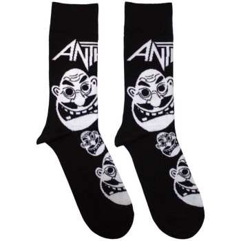 Merch Anthrax: Kotníkové Ponožky Faces Pattern B&w