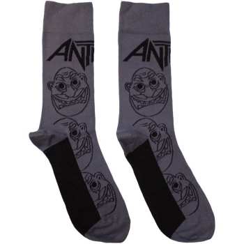 Merch Anthrax: Kotníkové Ponožky Faces Pattern Mono