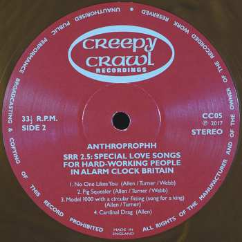 LP Anthroprophh: SRR 2.5 Special Love Songs For Hard-Working People In Alarm Clock Britain LTD | CLR 290364