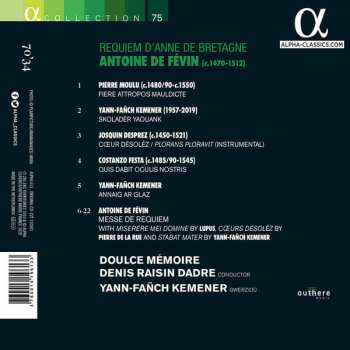 CD Antoine De Fevin: Requiem D'Anne De Bretagne 572231