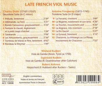 CD Sigiswald Kuijken: Late French Viol Music 117447