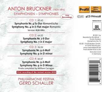 4CD Anton Bruckner: Symphonies Nos. 4, 7, 9 552098