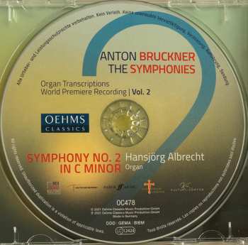 CD Anton Bruckner: Symphony No. 2 In C Minor 572635