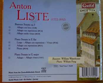 CD Anton Liste: Basson & Piano Sonatas 387226