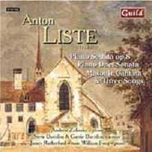 Album Anton Liste:  Piano Sonata op. 8 - Piano Duet Sonata - Masonic Cantata & Three Songs