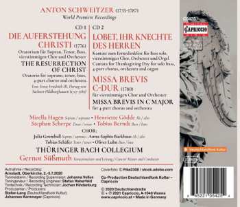 2CD Thüringer Bach Collegium: Die Auferstehung Christi; Missa Brevis Cantata 555667