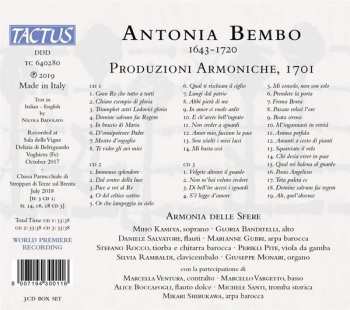 3CD/Box Set Antonia Bembo: Produzioni Armoniche, 1701 348612