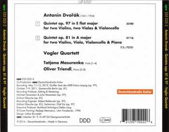 CD Antonín Dvořák: String Quintet Op. 97 · Piano Quintet Op. 81 309619