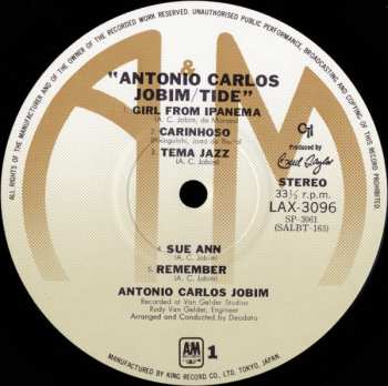 LP Antonio Carlos Jobim: Tide 625605