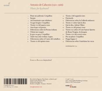 CD Antonio de Cabezón: Music For Keyboard 286986