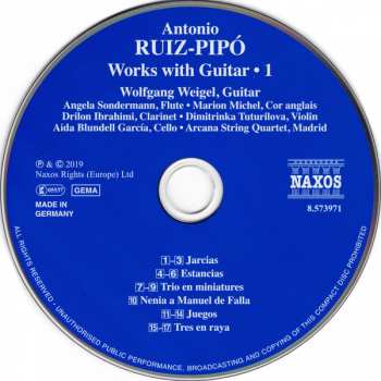 CD Antonio Ruiz Pipó: Works With Guitar • 1 322700