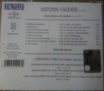 CD Antonio Valente: Intavolatura Di Cimbalo ( Napoli 1576 ) 629012