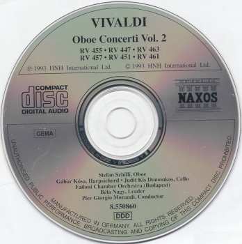 CD Antonio Vivaldi: Oboe Concerti, Vol. 2 340824