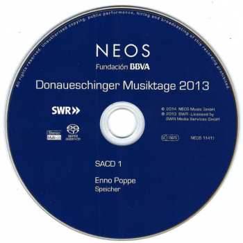 4SACD Bernhard Lang: Donaueschinger Musiktage 2013 650454