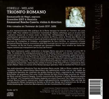 CD Arcangelo Corelli: Trionfo Romano (Fête Romaine En L'Honneur de Louis XIV) 564491