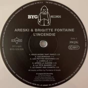 LP Areski - Brigitte Fontaine: L'Incendie CLR | LTD 575747