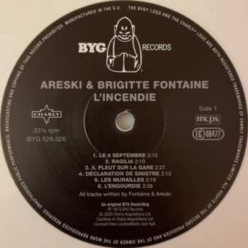 LP Areski - Brigitte Fontaine: L'Incendie CLR | LTD 575747