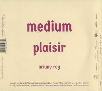 CD Ariane Roy: Medium Plaisir 574329