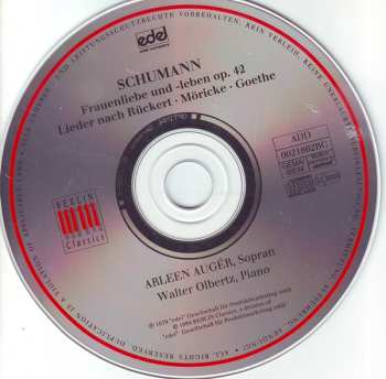 CD Robert Schumann: Frauenliebe Und Leben Op.42 / Lieder 649168