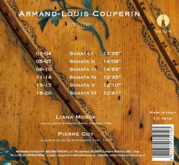 CD Armand-Louis Couperin: Sonates En Pieces De Clavecin Avec Accompagnement De Violon Ad Libitum 562641