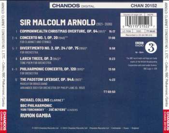 CD Malcolm Arnold: Clarinet Concerto No. 1 / Philharmonic Concerto / Divertimento No. 2 / The Padstow Lifeboat / Commonwealth Christmas Overture / Larch Trees 586329