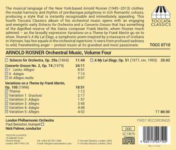 CD Arnold Rosner: Orchestral Music, Volume Four 580880