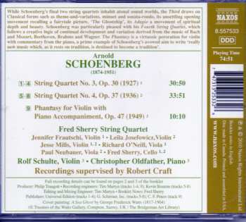 CD Arnold Schoenberg: String Quartets Nos. 3 & 4 - Phantasy For Violin With Piano Accompaniment 332389