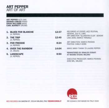 CD Art Pepper: Art Of Art 622604