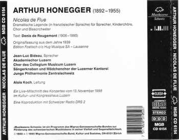 CD Arthur Honegger: Nicolas De Flue 443142