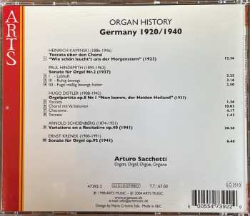 CD Arturo Sacchetti: Organ History - Germany 1920/1940 607779