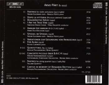 CD Arvo Pärt: Spiegel Im Spiegel 638036