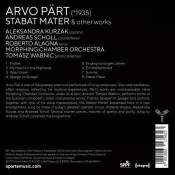 CD Arvo Pärt: Stabat Mater 601200