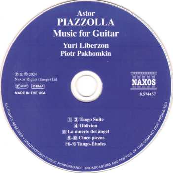 CD Astor Piazzolla: Music For Guitar 633544