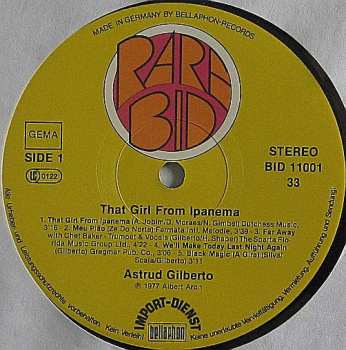 LP Astrud Gilberto: That Girl From Ipanema 656241