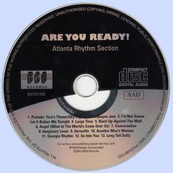 CD Atlanta Rhythm Section: Are You Ready! 550566