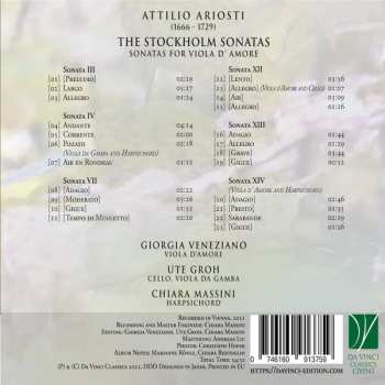 CD Attilio Ariosti: The Stockholm Sonatas (Sonatas For Viola D’Amore III - IV - VII - XII - XIII - XIV) 596968