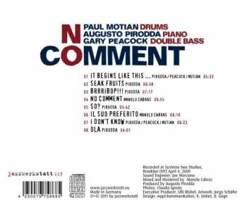 CD Augusto Pirodda: No Comment 261227