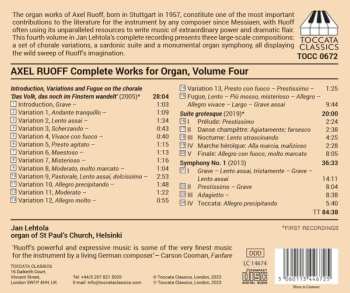 CD Jan Lehtola: Complete Works For Organ, Volume Four 582581