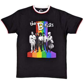 Merch B52s: Ringer Tričko Rainbow Stripes Ringer