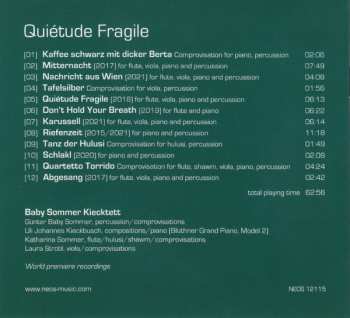 CD Baby Sommer Kiecktett: Quiétude Fragile 608824