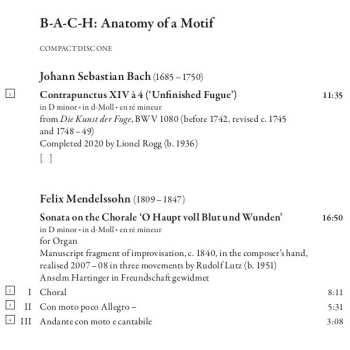 2SACD Johann Sebastian Bach: B - A - C - H: Anatomy Of A Motif 574228