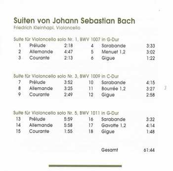 SACD Johann Sebastian Bach: Suites For Cello Solo 1, 3 And 5 431299