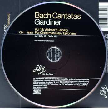 2CD Johann Sebastian Bach: Cantatas Vol. 18: Weimar / Leipzig / Hamburg 484616