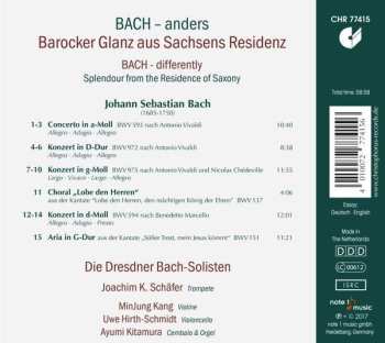 CD Johann Sebastian Bach: Bach - Anders: Barocker Glanz Aus Sachsens Residenz 659767