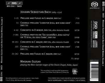 SACD Johann Sebastian Bach: Masaaki Suzuki Plays Bach Organ Works, Volume 2 637632