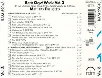 CD Johann Sebastian Bach: Bach Orgel-Werke Vol. 3 546025