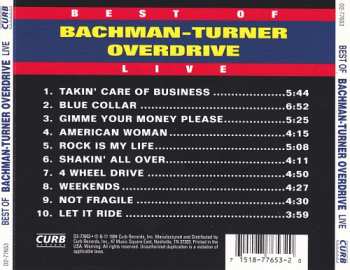 CD Bachman-Turner Overdrive: Best Of Bachman-Turner Overdrive Live 583770